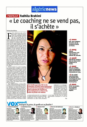 Portrait-Fadhila Brahimi-FB Associés-Algerie News-Coaching-dirigeant
