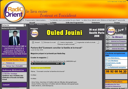 Radio orient 14 mai Concilier vie prof et perso
