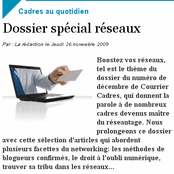 CourrierCadresDossierSpecialReseauxDec2009